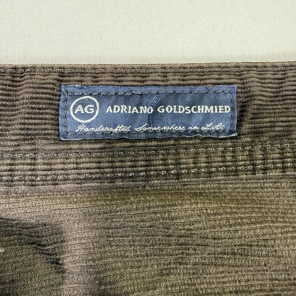 AG Adriano Goldschmied The Protege Straight Leg Corduroy Pants‎ Mens 40x36 Brown